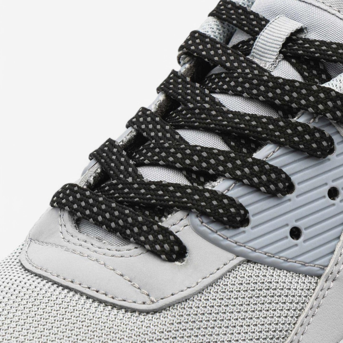 Black Reflective Flat Lace