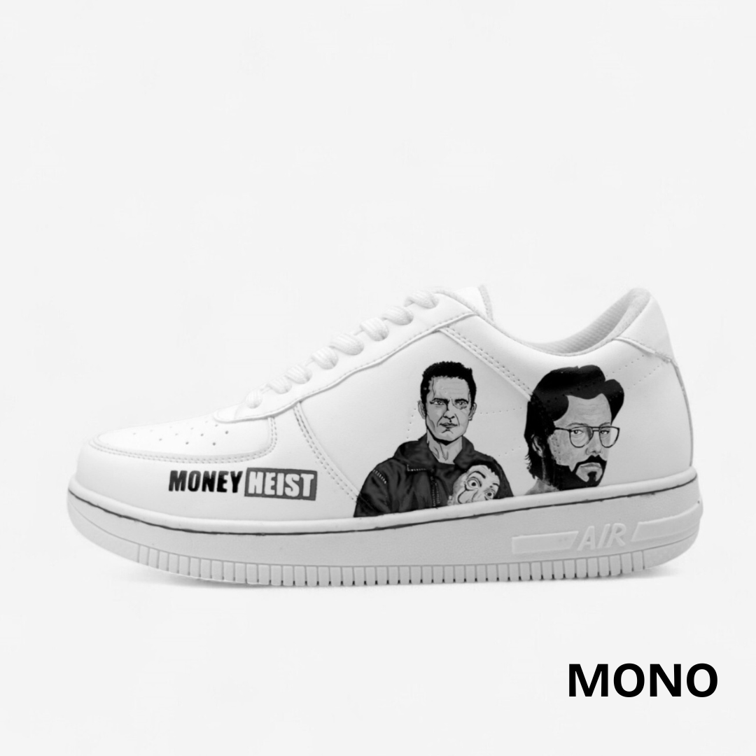 Money Heist Hand-Painted Custom Sneakers – Limited Edition