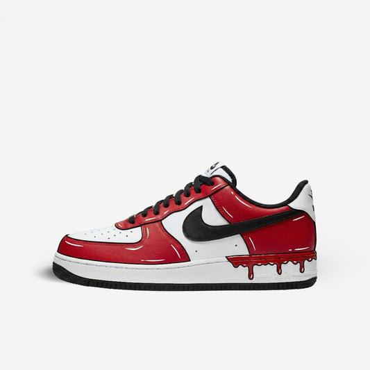 Red Drip Low – Hand-Painted Custom Sneaker