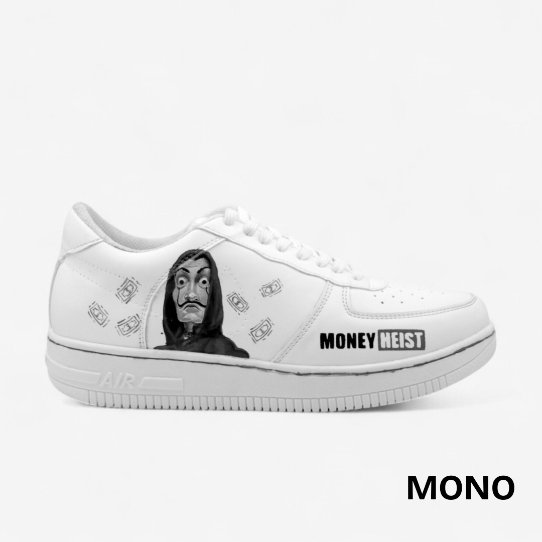Money Heist Hand-Painted Custom Sneakers – Limited Edition