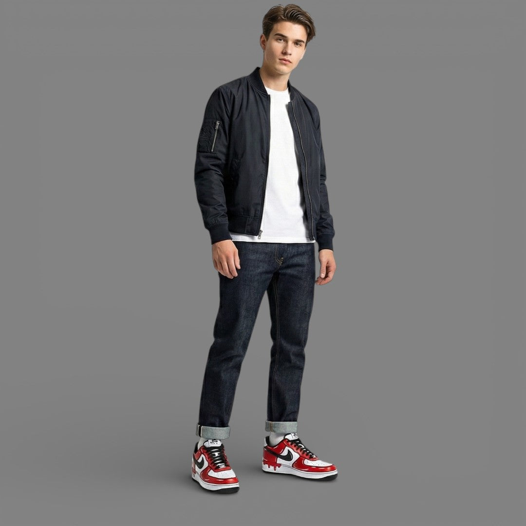 Red Drip Low – Hand-Painted Custom Sneaker