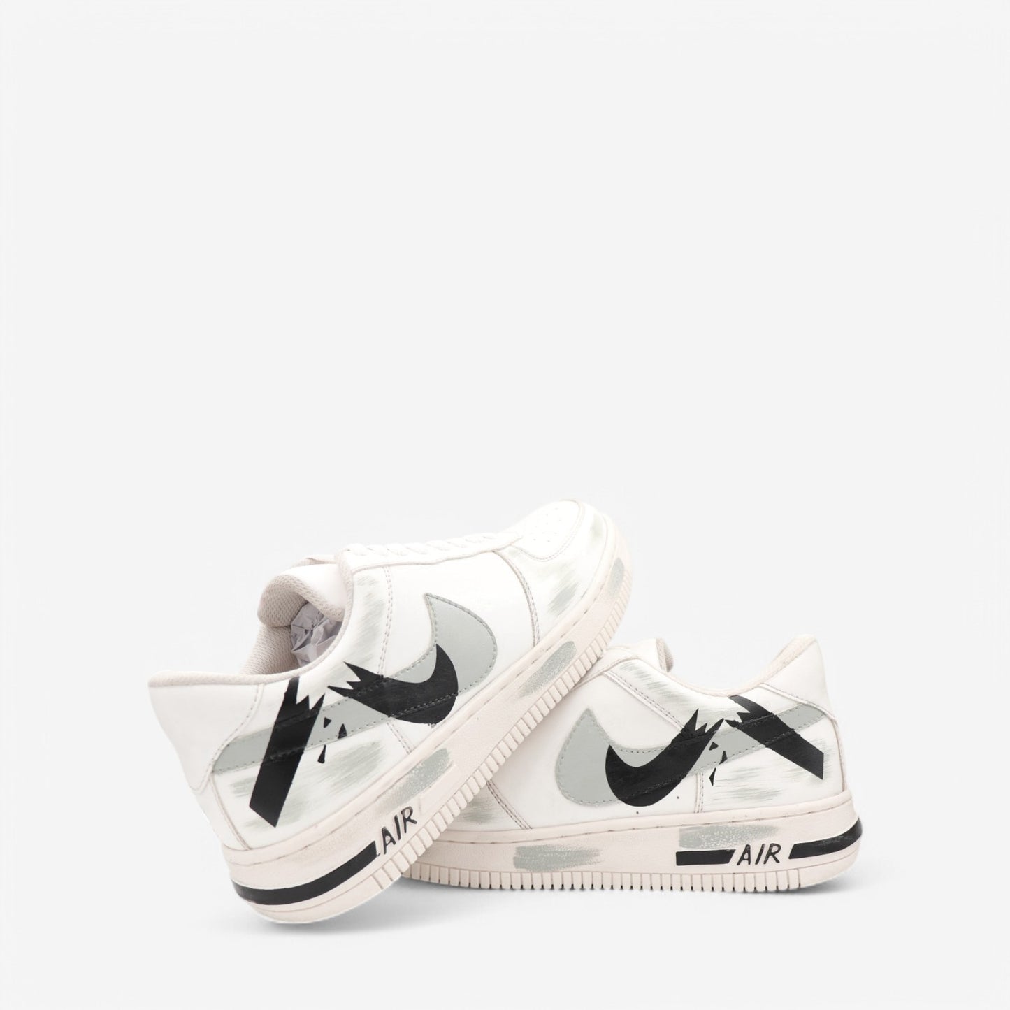 Broken Logo Hand-Painted Shoe