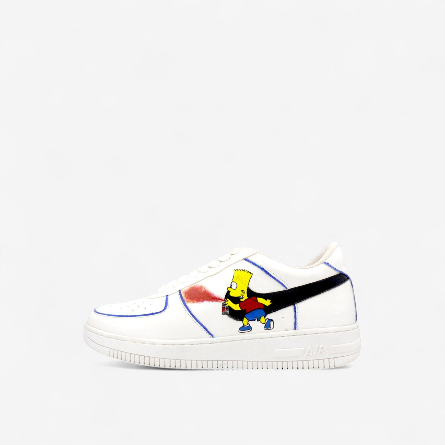 Bart Simpson spray-painting a swoosh