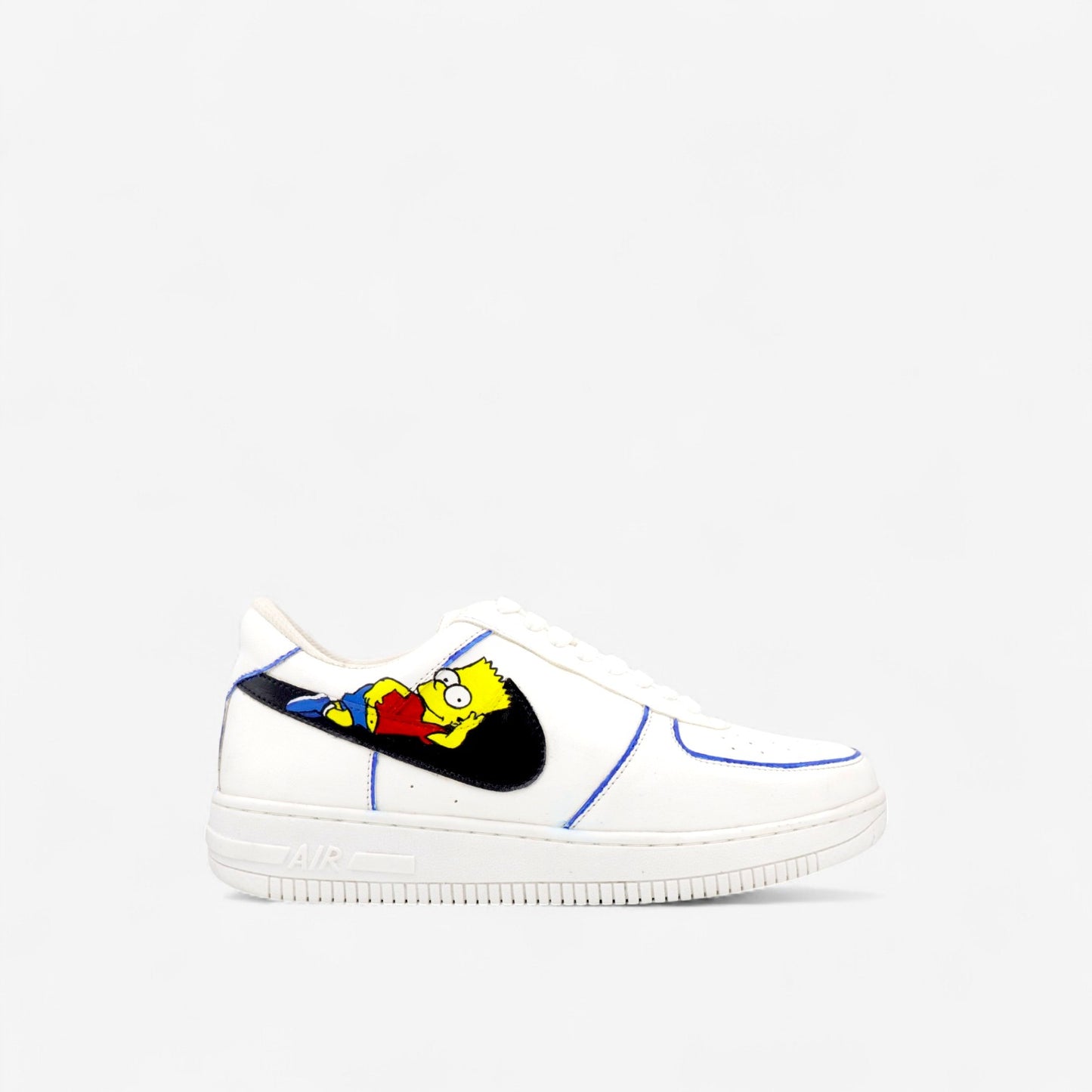 Bart Simpson spray-painting a swoosh