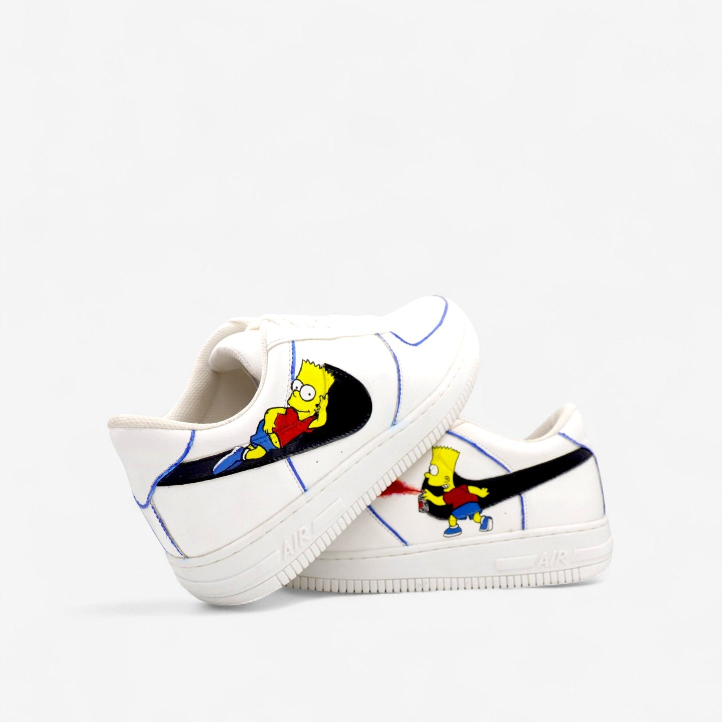 Bart Simpson spray-painting a swoosh