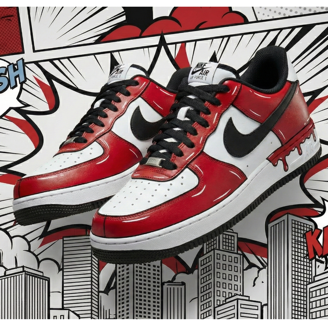 Red Drip Low – Hand-Painted Custom Sneaker