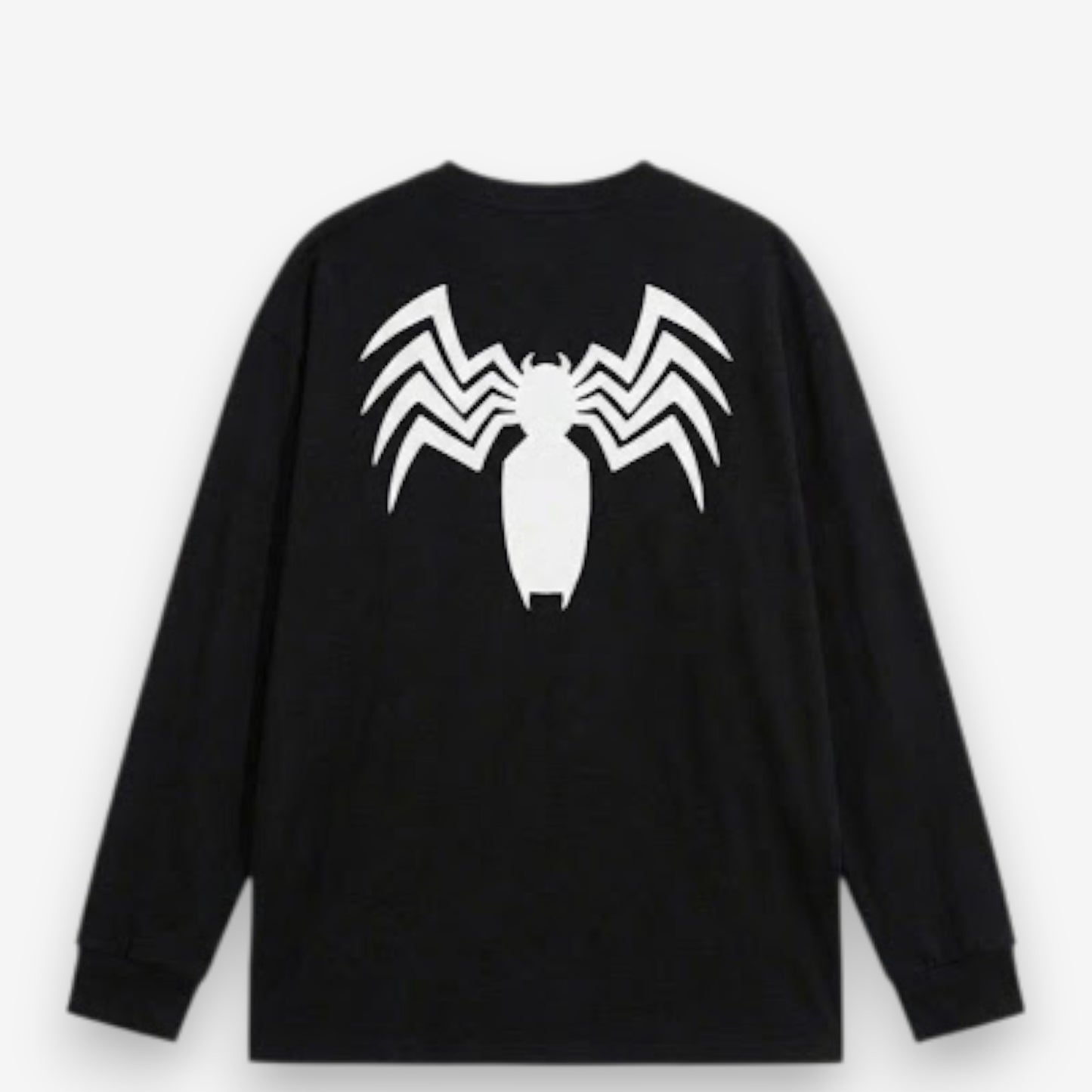 The Symbiote | Men's Black Full Sleeve T-Shirt with White Venom
