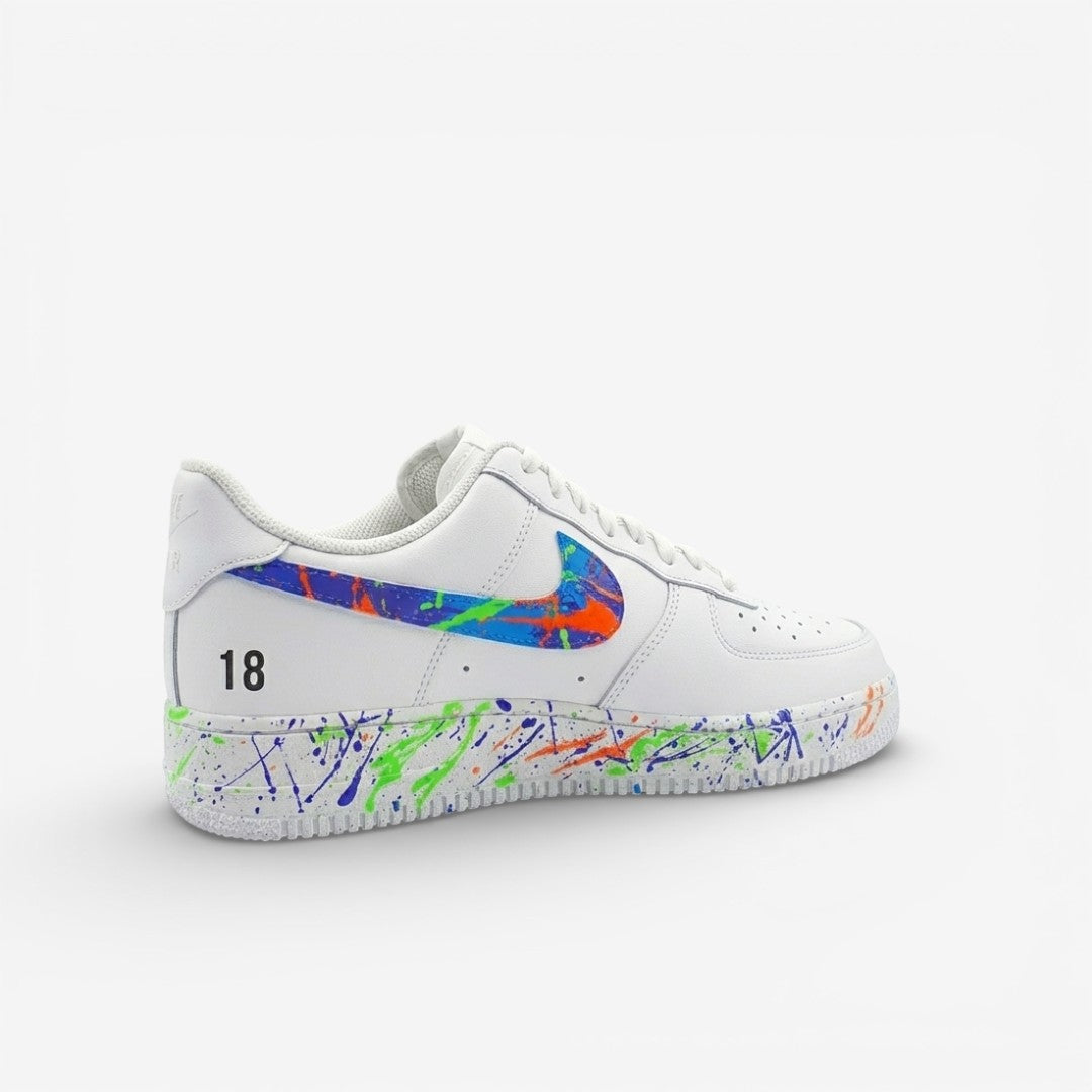 Neon Splash Low – Hand-Painted Custom Sneaker