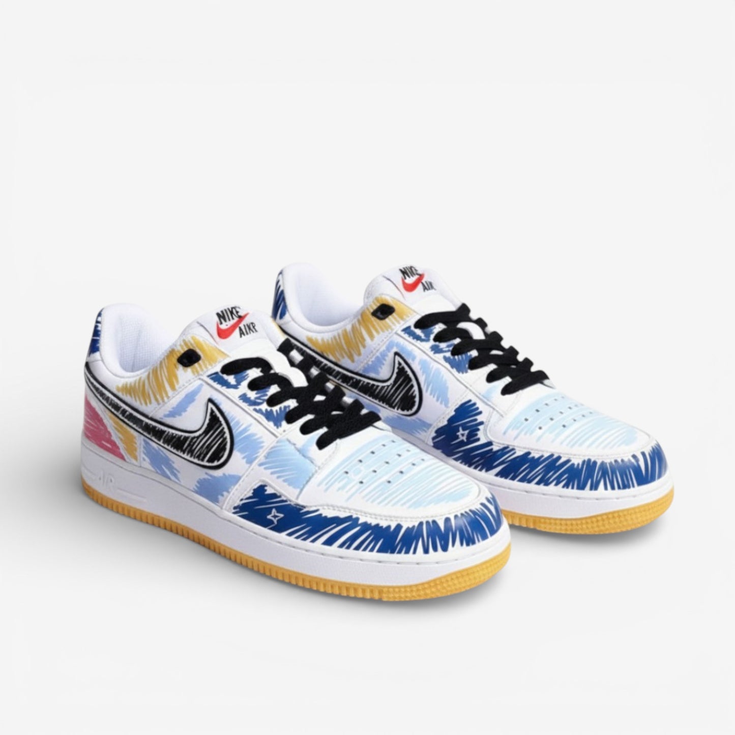 Abstract Splash Low – Hand-Painted Art Sneaker