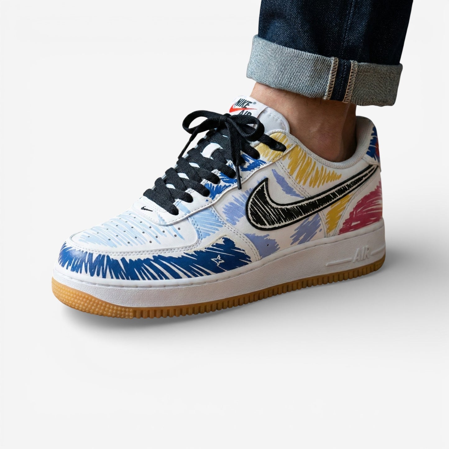 Abstract Splash Low – Hand-Painted Art Sneaker